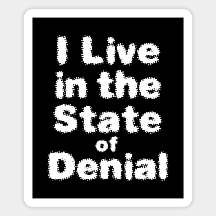 I Live in the State of Denial No. 2 on a Dark Background Magnet